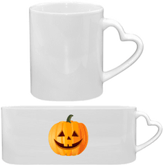 Halloween Pumpkin Custom Mug Love With Photo And Text - Mug Png