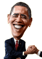 States Caricature Barack United Facial Smile Expression - Free PNG