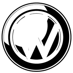 Download Volkswagen Logo Black And - Volkswagen Png