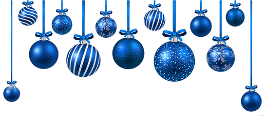 Blue Christmas Decorations Png - Blue Christmas Ornaments Png