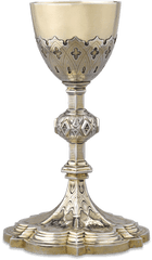 French Gothic - Style Silver Gilt Chalice Chalice Png