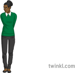 Student Looking Sideways Full Body General People Girl Secondary - Standing Png