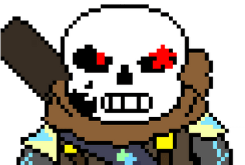 Angry Ink Sans - Pixel Art Ink Sans Png