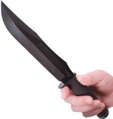 Tactical Black Knife In Hande Png Image - Hand With Knife Transparent Background