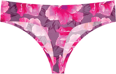 Floral Seamless Thong - Flower Panties Png