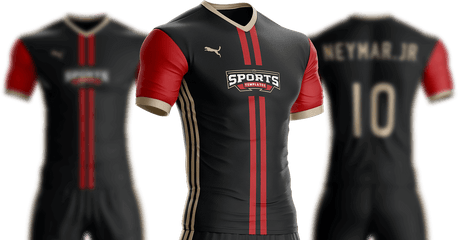 Library Of Red Football Jersey Vector - Free Soccer Kit Mockup Png