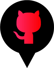 Github Free Black Red Social Media Pin Icon Designed By Png Logo Transparent