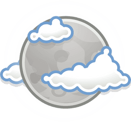 Gnome - Scattered Clouds Weather Symbol Png