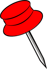 Pin Red Pushpin - Free Vector Graphic On Pixabay Paper Pin Clipart Png