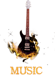 Download Guitar Instrument Burn Electric Musical Free - Electric Guitar Png