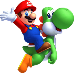 New Super Mario Bros U Render - New Super Mario Bros Wii Mario Yoshi Png