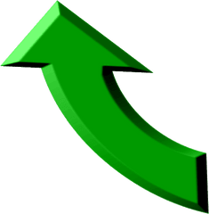 Green Curved Arrow N4 Free Image Download - Green Curved Left Up Arrow Png