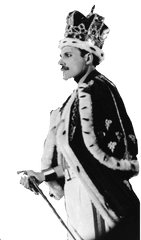 Download Popular And Trending Freddie Mercury Stickers - Freddie Mercury With Crown Png