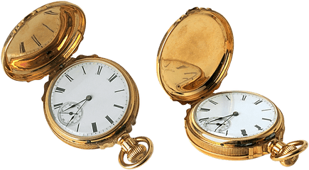 Clock Pocket Watch Gold - Pocket Clock With Transparent Background Png