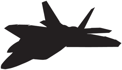 F 22 Raptor Fighter Aircraft Silhouette - F 22 Raptor Silhouette Png