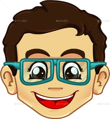 Friendly Boy Mascot Character Kit - Boy Glasses Clipart Png