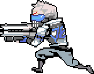 76 Bone Pixie Engine - Overwatch Soldier 76 Pixel Spray Png