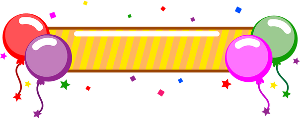 Download Banner Party Balloons Birthday Png Image - Balon Fondo Globos De CumpleaÃ±os Png