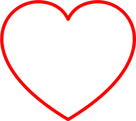 Red Heart Outline Clip Art Free Image - Big Red Heart Outline Png