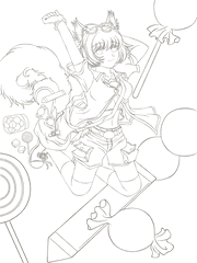 Anime Png Image - Line Art