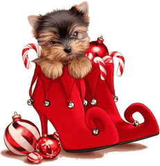 Download Christmas Dog Png Merry - Transparent Christmas Dogs Png