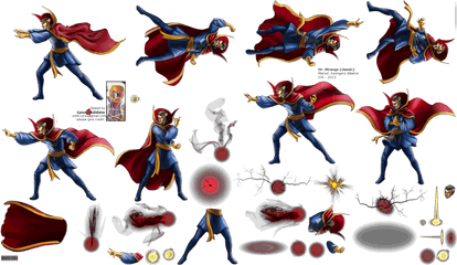 Avengers Alliance - Doctor Strange Model Sheet Png