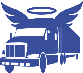 Download Angel Fishing Rod Wing Guardian - Truck Semi Truck With Wings Png