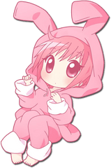 Download Anime Smile Gif Photo - Cute Anime Bunny Girl Chibi Png