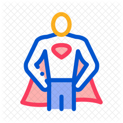 Superman Icon Of Colored Outline Style - Superman Icon Png