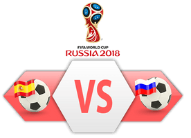 Fifa World Cup 2018 Spain Vs Russia - Free PNG