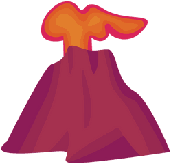 Volcano Mountain Flat - Illustration Png