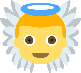 Baby Angel Emoji Clipart Free Download Transparent Png - Emoji