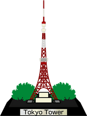 Model Of The Red Tokyo Tower Clipart Free Download - Tokyo Tower Clipart Png