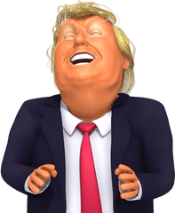 Trump Big Laugh 3d Caricature - Big Laugh Png