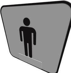 Boy Bathroom Sign - Roblox People See Me Astrology Png