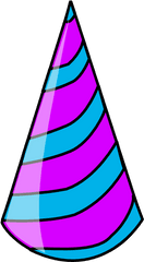 4570book Hd Ultra Birthday Party Hat Clipart Free Pack - Purple And Blue Party Hat Png