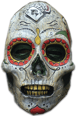 Day Of The Dead Zombie Full Head Latex Halloween Mask - Day Of The Dead Halloween Mask Png