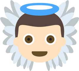 Baby Angel Light Skin Tone Emoji - Black Angel Emoji Png