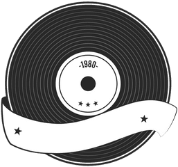 Record Year Vinyl Silhouette - Disco De Vinil Desenho Png