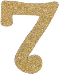 Download Glitter Number 7 Png - Number 7 Gold Glitter Png