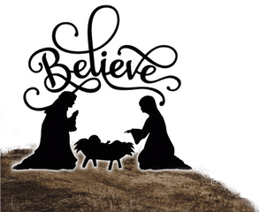 Nativity Silhouette Png Picture 2046929 - Believe Nativity Scene