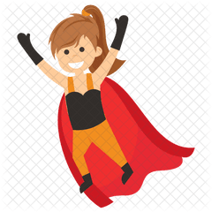 Scarlet Witch Icon Of Flat Style - Child Super Hero Cartoons Png