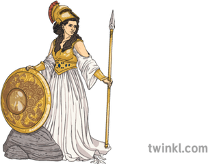 Athena Greek Mythology Character Shield - Fictional Character Png