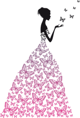 Download Butterfly Silhouette Photography Figures Dress Png