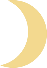 Yellow Crescent Moon Png - Moon