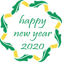 New Year Green Text Font For Happy 2020 Fireworks - Free PNG