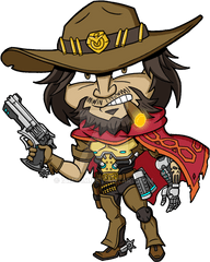 Drawing Transprent Banner Black - Mccree Png