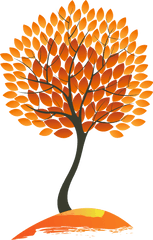 Library Of Orange Tree Svg Black And - Autumn Tree Clipart Png