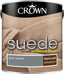 Grey Suede - Textured Matt Suede Crown Paints Tin Png