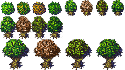 Wood Tileset - Top Down Tree Sprite Png